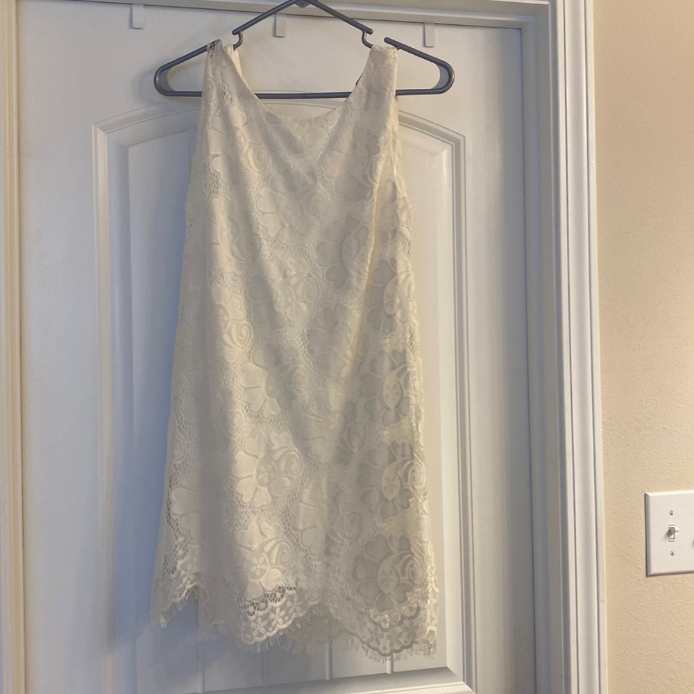 White lace dress bought from boutique.